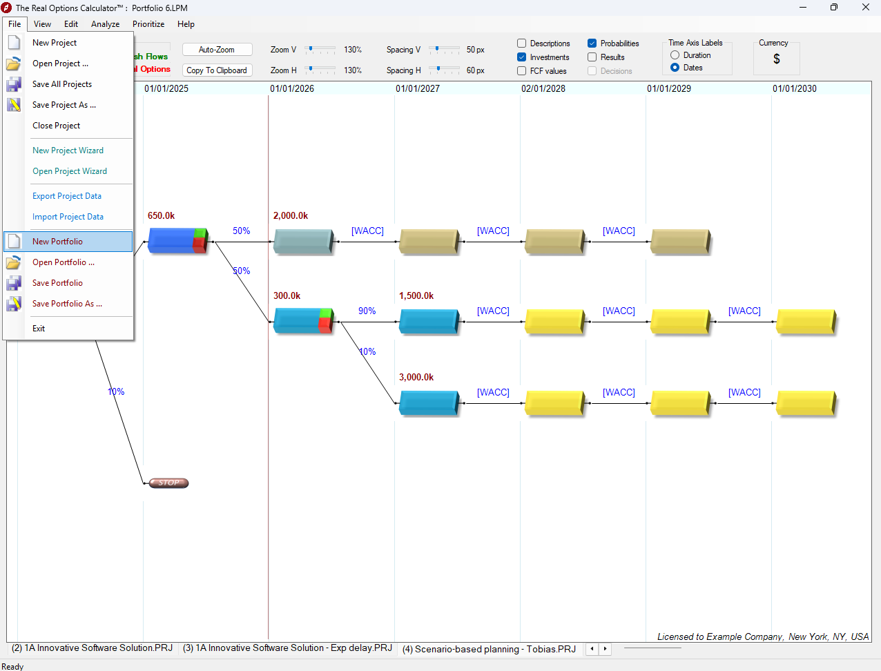 Portfolio management screenshot