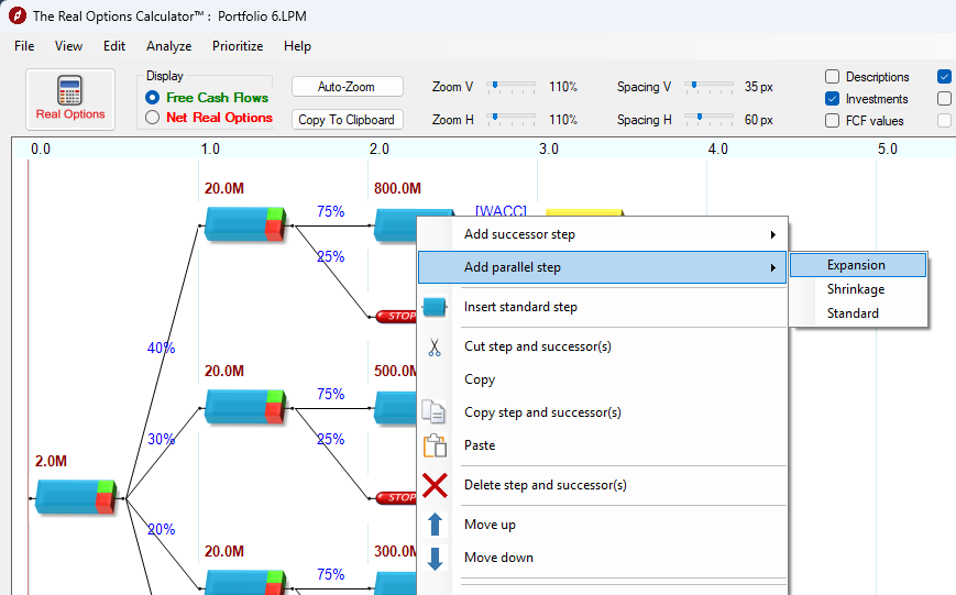 Parallel steps screenshot